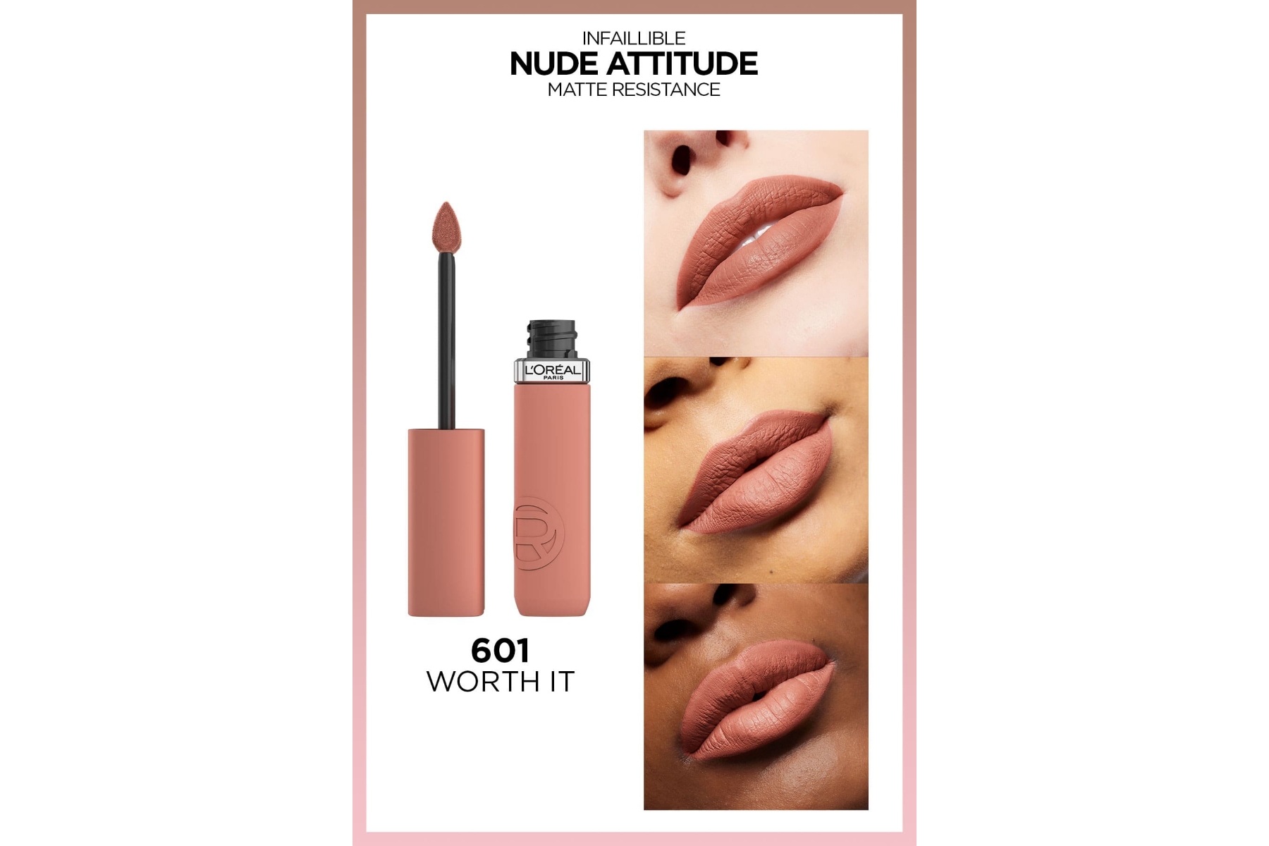L’Oréal Paris Infallible Matte Resistance Liquid Lipstick(رژ لب مایع مات لورآل (لوریل) شماره 601 worth it)