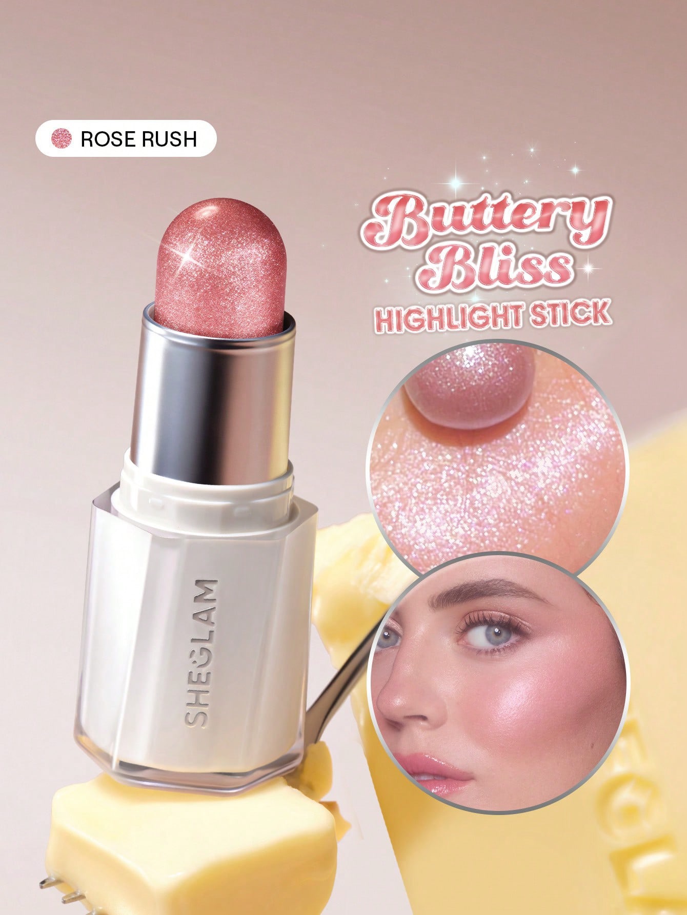 هایلایتر کره ای شیگلم مدل rose rush