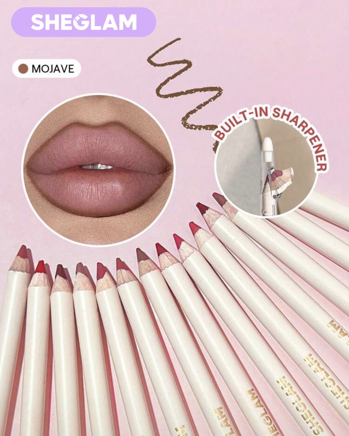 خط لب شیگلم رنگ موهاوی mojave